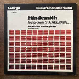 Kammermusik Nr. 3 (Cellokonzert), Nobilissima Visione / Hindemith